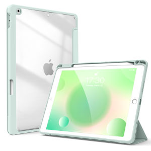 KENKE iPad case Acrylic high-definition transparent clear Case with pencil slot for iPad 10.2 inch iPad 7 generations ipad 8 gen iPad 9 gen Cover Full package protection effectively cushioning impact