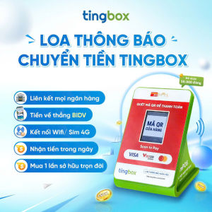 Loa thông báo chuyển tiền thanh toán QR Code dành cho nhà bán hàng- kết nối wifi hoặc sim có mạng - Tiền về thẳng ngân hàng BIDV không qua trung gian - Free mọi loại phí
