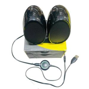 Loa vi tính 2.0 BRUNO (Màu đen) Thiết kế kiểu dáng sang trọng âm thanh cực hay kết nối có dây jack USB+3.5MM