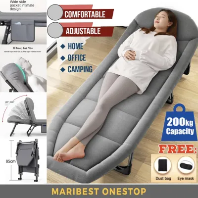 Lazy Chair 200cm Comfortable Bed Foldable Office Home Camping Outdoor Folding Recliner Flexible Adjustment Kerusi Malas