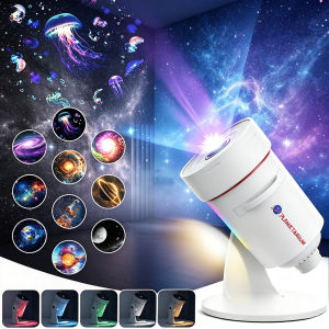 Galaxy Projector 10 in 1 Realistic Planetarium 4K HD Focus Adjustable Star Light White Noise Music Speaker RGB Night Light Auto Off Timer Kids Bedroom Decor