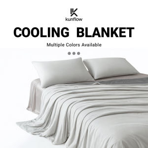 KUNFLOW Cooling Blanket Cool to Touch Lightweight Summer Quilt Breathable & Machine Washable