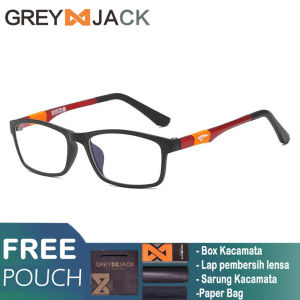 Grey Jack Kacamata Antiradiasi Blueray HP TV Sytle Kotak Simple TR90 Fashion Pria dan Wanita Terbaru 13022