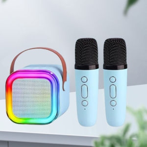 [COD] Bluetooth Mini Speaker 2Mic 1 Set Karaoke Speaker Portable  Bluetooth MP3 Player Full Bass Wireless Karaoke