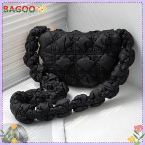Phụ nữ thời trang bông Túi đeo chéo chữ thập nylon với thiết kế xếp li cho đi chơi bình thường và mua sắm