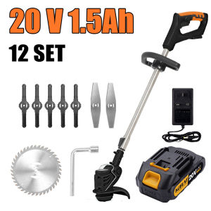[ SG Ready Stock ] 188V/288V Cordless Grass Trimmer Lawn Mower Electric Grass Cutter Lithium Rechargeable Battery