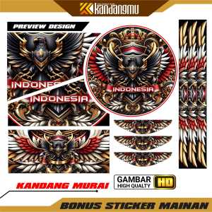 [COD] Jual sticker kandang universal sangkar kenari dan murai Harga Terbaik & Termurah terupdate motif logo bola ikan koisayap srigala naga singa kartun 3d