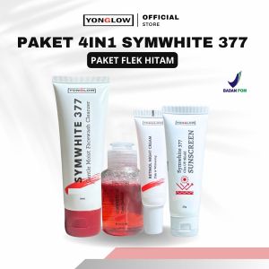 Yonglow Paket 4in1 Symwhite 377 Paket Komplit Sabun Toner Sunscreen Salep Retinol Untuk Flek Hitam Melasma Hiperpigmentasi Resmi BPOM