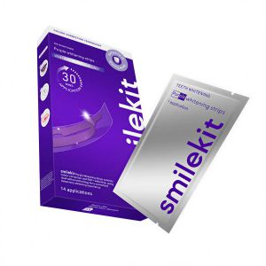 SmilekIt V34 Purple Teeth Whitening Strips for Sensitive Teeth Fast Results in 7 Days Whiten Your Smile Naturally