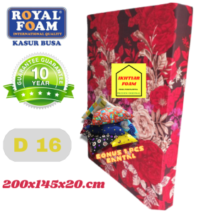 Kasur Busa Royal No 3 Tebal 20 cm  D16 Ukuran 200X145X20 CM Garansi 10 Tahun  Royal Foam Original