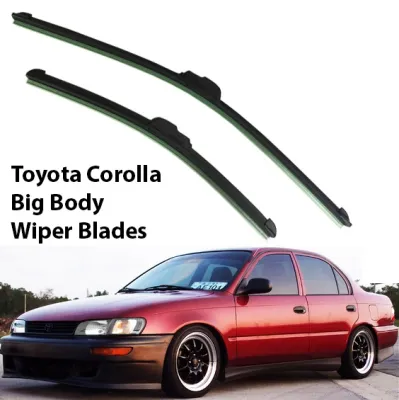 Toyota Corolla Big Body Wiper Blades U-Hook Windshield Wipers Soft Rubber Blade Banana Type 18/20 inches