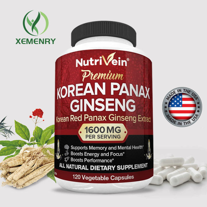 Nutrivein Pure Korean Red Ginseng 1600 mg High Strength 5