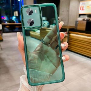 เคสสำหรับ OPPO A57 A77s OppoA57 OppoA77s 4G เคสโทรศัพท์ฝาหลังอ่อนนุ่มเคลือบซิลิโคน TPU ยืดหยุ่นโปร่งใสกันชนกันกระแทกแบบใสอะคริลิคเลนส์กล้องถ่ายรูปป้องกัน