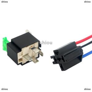[COD] shiou 1PC 12V DC 4 Pin Car Automotive Fused Relay 30A Normally Open Relais 30A Fuse with 4pin 5Pin Backrest