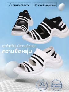 ใส่สบายเท้า รองเท้าแตะกีฬา รองเท้าแตะฤดูร้อน เบา ทอบิน ระบายอากาศได้ดี พื้นรองเท้าเบา รองเท้าแตะลําลองฤดูร้อน รองเท้าแตะตาข่ายหัวกลม กีฬากลางแจ้ง