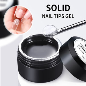 Solid Nail Tips Gel Solid Sticker Nail Tips Adhesive Glue Patch Super Sticky Adhesive Glue UV Gel Nail Art Quick-dry Strong Sticking False Nail Tips Acrylic Glue