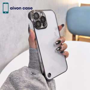 EC-020 CASE LUXURY PLATING FRAMELESS CAMERA LENS PROTECTOR TRANSPARANT CASING FOR IPHONE 15 15PRO 15PROMAX 14 14PRO 14PROMAX 13 13PRO 13PROMAX