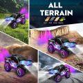 RC Cars 1:16 Remote Control Car for Boys 4-7 8-12,All Terrain Rechargeable Remote Control Truck for Kids, 2.4GHz Rc Monster Truck with Bodylight&Music&Spray, 20KM/H Car Toys for Ages 5-7, 8-13 Purple. 