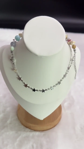 Vòng đeo tay đính hạt hợp thời trang hai lớp đồ treo trang trí hình ngôi sao cho phụ nữ cặp vợ chồng Y2K bên mát mẻ Bangle phụ kiện thời trang