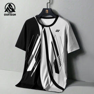 Brand Mens Badminton T-Shirt Casual Sports T-Shirt Breathable Mesh Short-Sleeved T-Shirt Quick-Drying Top Mens Sports Shirt羽毛球运动衣运动衣