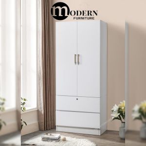 🔥2 & 3 Door Wardrobe + Top Cabinet / Almari baju 2 & 3 pintu / Almari Baju /Almari Baju Murah / Almari Murah / 衣橱 / 衣柜