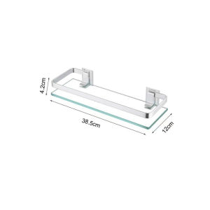 Tempered Glass Wall-Mounted Bathroom Shelf Thickened 3C Glass for Bathroom & Vanity