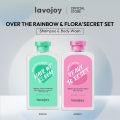 [Bundle] lavojoy Over The Rainbow Shampoo 400ml + Flora's Secret Body Wash 400ml | Repair Damage Hair | Moisturize & Smoothens. 