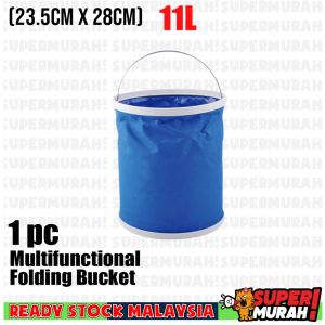 Portable Folding Bucket 9L 11L 13L Outdoor Camping Storage Container Wash Basin Traveling Hiking Fishing Boating 可折叠水桶
