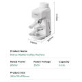 Petrus Espresso Coffee Machine Mini 5 Bar With Fancy Milk Function Latte Cappuccino For Beginners PE2160W. 
