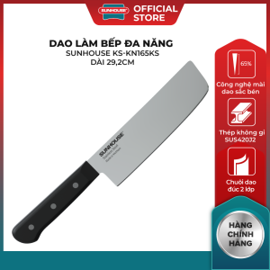 Dao Thái SUNHOUSE KS-KN165SS - Dài 29.2 cm - Công Nghệ Mài Dao Sắc Bén - Thép Không Gỉ SUS420J2 - Chuôi Dao Đúc 2 Lớp - Hàng Chính Hãng