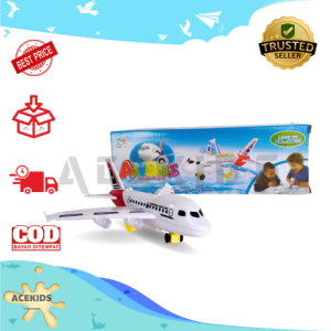 Mainan Anak Pesawat Terbang Airbus Pesawat Lampu Bisa Berjalan dan Bersuara Mainan Edukasi