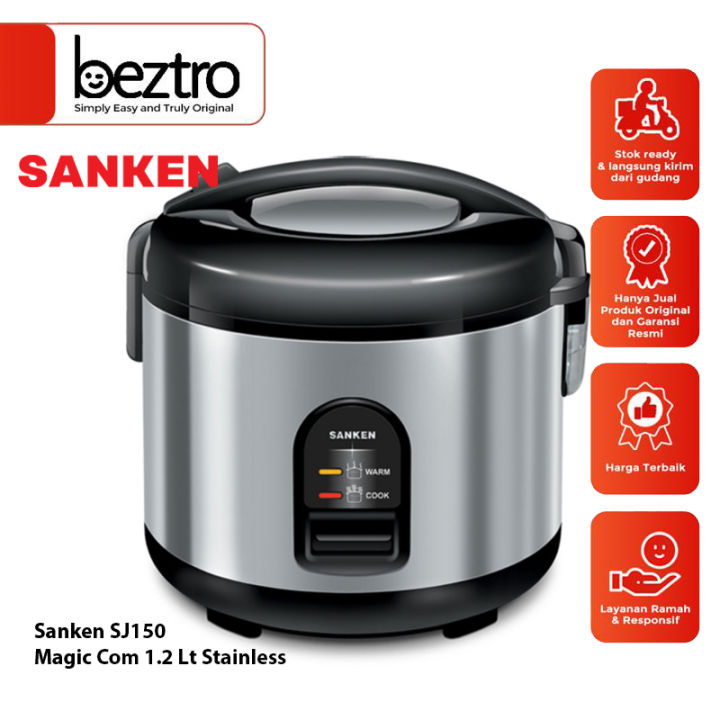 Sanken Magic Com Liter Stainless SJ150SP SJ150 Rice Cooker