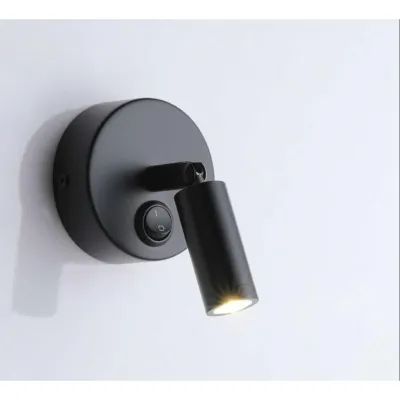 Đèn soi tranh trang trí chiếu rọi hắt gương Led treo gắn tường màu đen 1 bóng đơn giản hiện đại