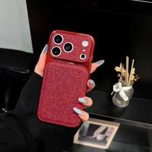 Luxury Glitter Sparkling Phone Case For iPhone 17 16 15 14 13 Pro Max Plating Large Window Shockproof Protection Shining Cover