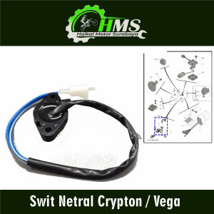 Swit Netral Crypton / Vega (Kabel 2) - Switch Suit Sensor Indikator Lampu Gigi Ger Gear Neutral