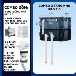 Bộ Lọc thùng YEE Pro 2.0 + Bơm + Vật liệu lọc Baki cho Hồ cá cảnh | Dễ dàng Lắp đặt