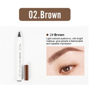 MENDSMAN 4 Fork Tip Liquid Eyebrow Pencil Waterproof Makeup Long Lasting Brow Pen Cosmetic Microblade Brow Pencil