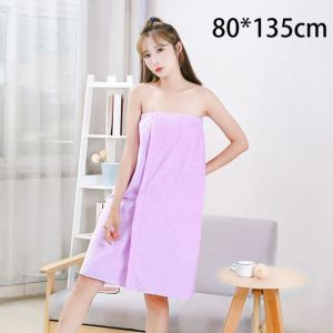JEHUA Soft Lady Bath Towel Coral Fleece Cartoon Hotel Bathrobe Home Pajamas Absorbent Wrap Shower Skirt Lady