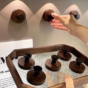 Wood Grain Suction Hook Strong Adhesive Wall Hook Bathroom Kitchen No Drill Holder Durable