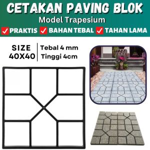 Cetakan Paving Block DIY Cetakan Jalan dan Taman Mudah Praktis - TRAPESIUM