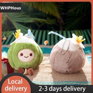 [COD] WHPHous Ship within 24 hours 1 Piece New Cute Coconut Plush Keychain Small Pandent Kids Stuffed Companion Doll Toys For Children Gifts