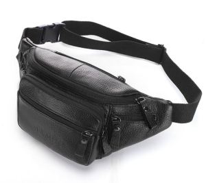 Waist Bag Tas Pinggang Pria Kulit Sapi Import