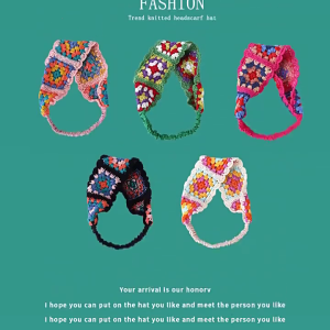 Phong cách dân tộc phụ nữ hoa rỗng hairband cắm trại ngoài trời shoot hình Crochet hairband xuân hè headband cho du lịch