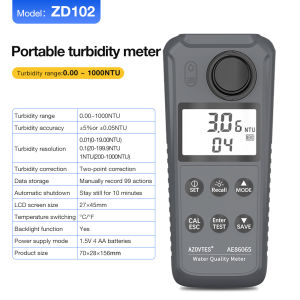 Digital Turbidity Meter AE86065 0-1000NTU Multi-parameter Water Quality Meter AE86063 for Aquarium and Swimming Pool
