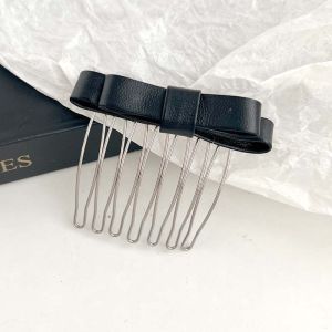 AHOURR สไตล์เจ้าหญิง Bowknot หวีกันลื่นแฟชั่นหวีผมหวีเรียบ มงกุฎปัจฉิม