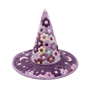 NHG Wide Brim Halloween Witch Hat Cosplay Vintage Pointed Wizard Hat Gothic Reindeer Party Hat Halloween