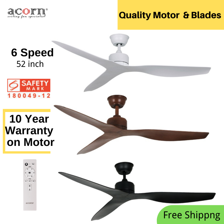 Acorn Remote Control Acorn Ceiling Fans 52 inch Ceiling Fan with Remote Control DC Fan ...