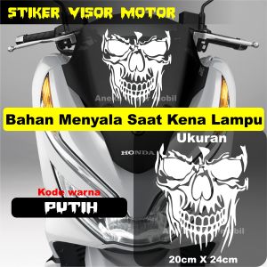 Stiker Tengkorak Sticker Visor Motor