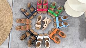 2025 New Summer WomenS Shoes Large Size Thick-Soled Casual Sandals With Velcro Strap WomenS Shoes