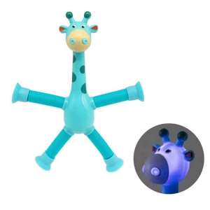 Telescopic Suction Cup Giraffe Toy Pop Tubes Mixed Animals Suction Fidget Toys Cute Children Gifts